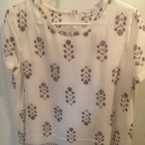 Madewell silk floral top